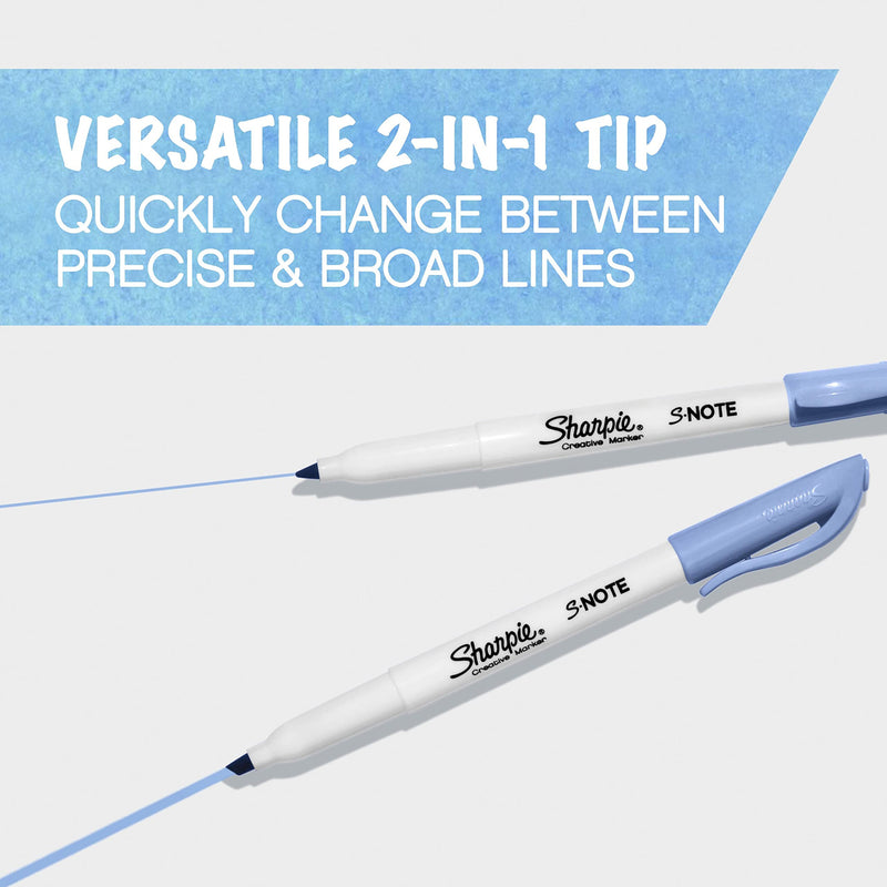 [Australia - AusPower] - Sharpie S-Note Creative Markers, Highlighters, Assorted Colors, Chisel Tip, 24 Count 