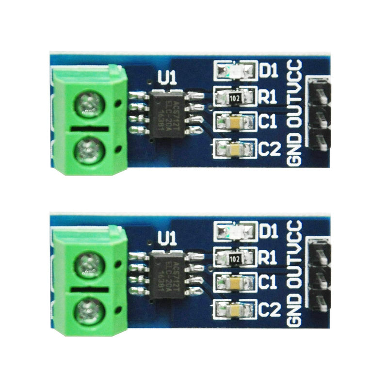 [Australia - AusPower] - Gikfun 20A Range Current Sensor ACS712 Module for Arduino (Pack of 2pcs) EK1181x2 