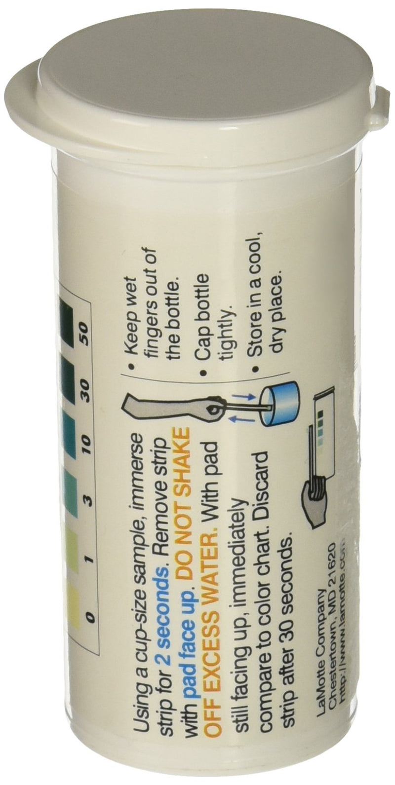 [Australia - AusPower] - LaMotte 2984LR Insta-Test Hydrogen Peroxide Single Factor Test Strip, 0 ppm-50 ppm Range (Vial of 25 Strips) 