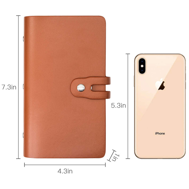 [Australia - AusPower] - Padike RFID Credit Card Holder Business Card Organizer Business Card Holder, with 96 Card Slots Credit Card Protector for Managing Your Different Cards to Prevent Loss or Damage (Apricot) Apricot 