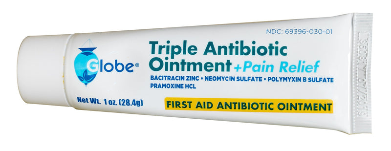 [Australia - AusPower] - Globe Triple Antibiotic + Pain Relief Dual Action Ointment, 1 Oz | 24 Hour Pain and Infection Protection (12- Value Pack) (12 Pack) 