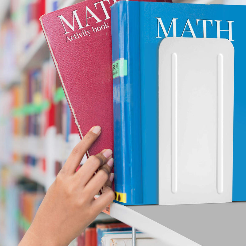 [Australia - AusPower] - Acrimet Jumbo Premium Metal Bookends 9" (Heavy Duty) (White Color) (1 Pair) 