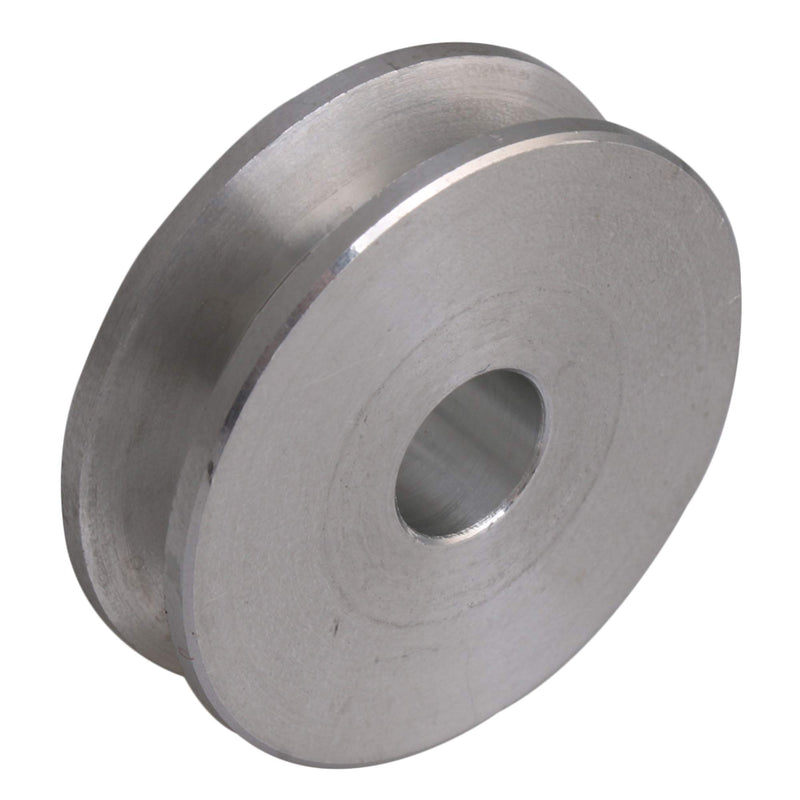 [Australia - AusPower] - CNBTR 3.1x1.5x0.8cm Silver Aluminum Alloy 0.8cm Fixed Single Bore V-shape Pulley Wheel for Motor Shaft 0.3-0.5cm PU Round Belt 31*8mm 