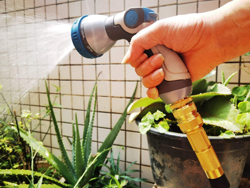 [Australia - AusPower] - PLG Garden Hose Quick Connect Fittings - 3/4" Genuine Brass Leak-free Hose Connector - Sturdy and Easy to Connect/Disconnect - Extra Washers Included - 4 Female + 4 Male C 4F+4M 