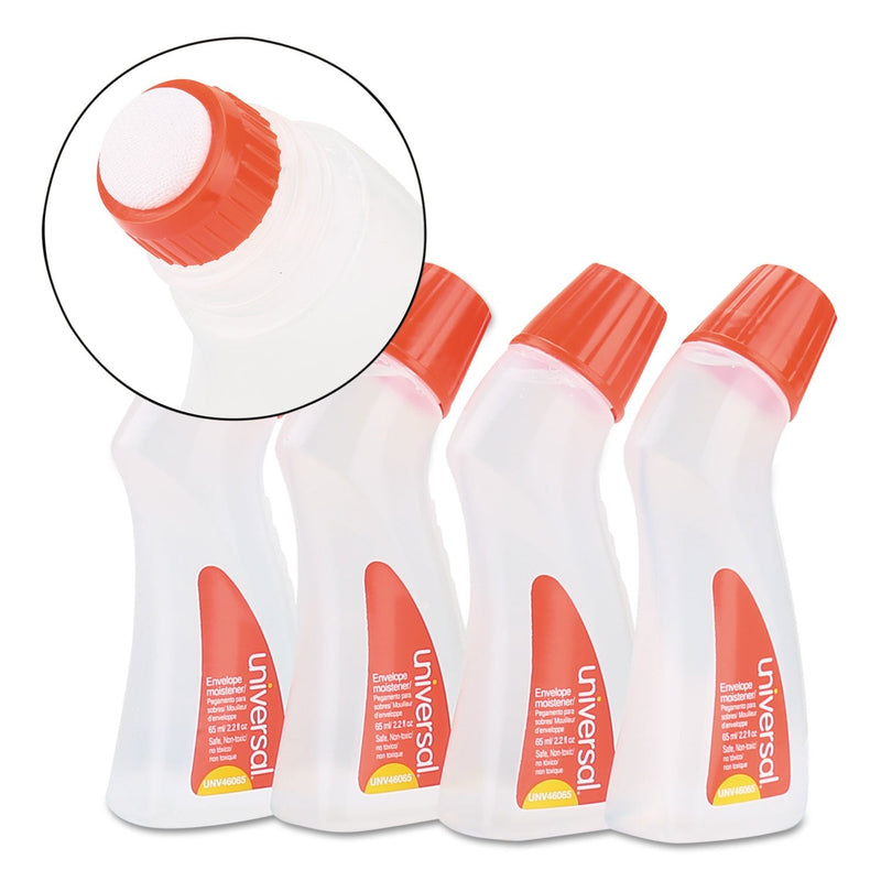 [Australia - AusPower] - Universal 46065VP Envelope Moistener with Adhesive, 2.2 oz Bottle, Clear, 4/Pack 