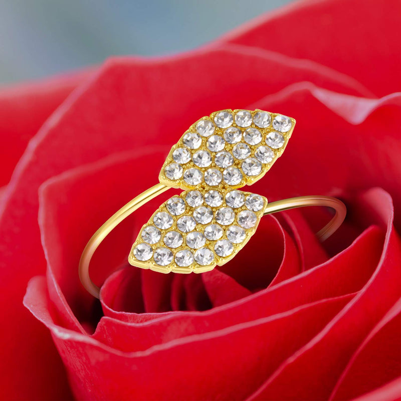 [Australia - AusPower] - Napkin Rings Wedding Napkin Holder Metal Leaves Napkins Holder Rhinestone Napkin Buckle for Wedding,Mother’s Day, Party Celebrate Festival Dinner Table Decoration (24, Gold) 24 