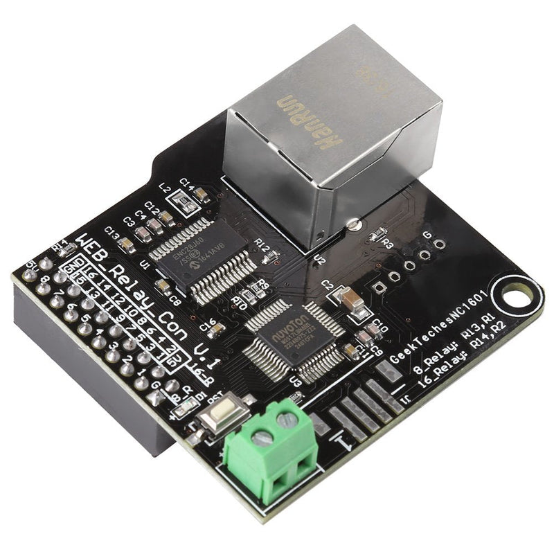 [Australia - AusPower] - Bewinner Ethernet Control Module,16-Channel Relay Module,RJ45 Interface,Ethernet TCP/IP Relay On-Off Output Relay Module Board for Smart Home Control 