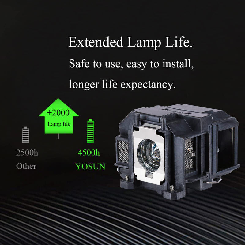 [Australia - AusPower] - YOSUN v13h010l67 Projector Lamp for epson elplp67 ex5210 ex7210 ex3210 ex3212 vs210 vs220 s11 x12 x15 eb-s02 eb-w12 PowerLite Home Cinema 500 707 710hd 750hd Replacement Projector Lamp Bulb 
