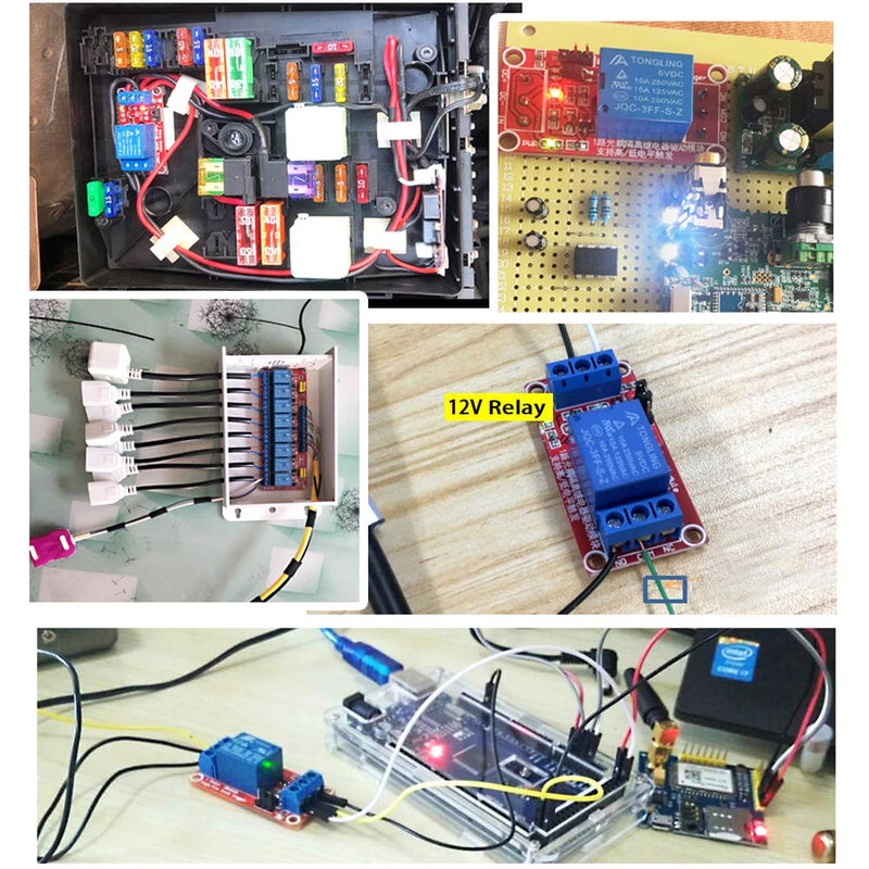 [Australia - AusPower] - ANMBEST 10PCS 12V Relay Module with Optocoupler High or Low Level Trigger Expansion Board for Raspberry Pi Arduino 12V Relay 1 Channel 