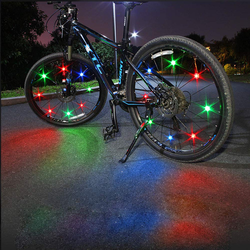 [Australia - AusPower] - MapleSeeker Bike Wheel Lights Bike Spoke Lights with Batteries Included, Waterproof Bicycle Wheel Lights for Safe Cycling, Easy to Install Cool Bike Lights for Wheels 