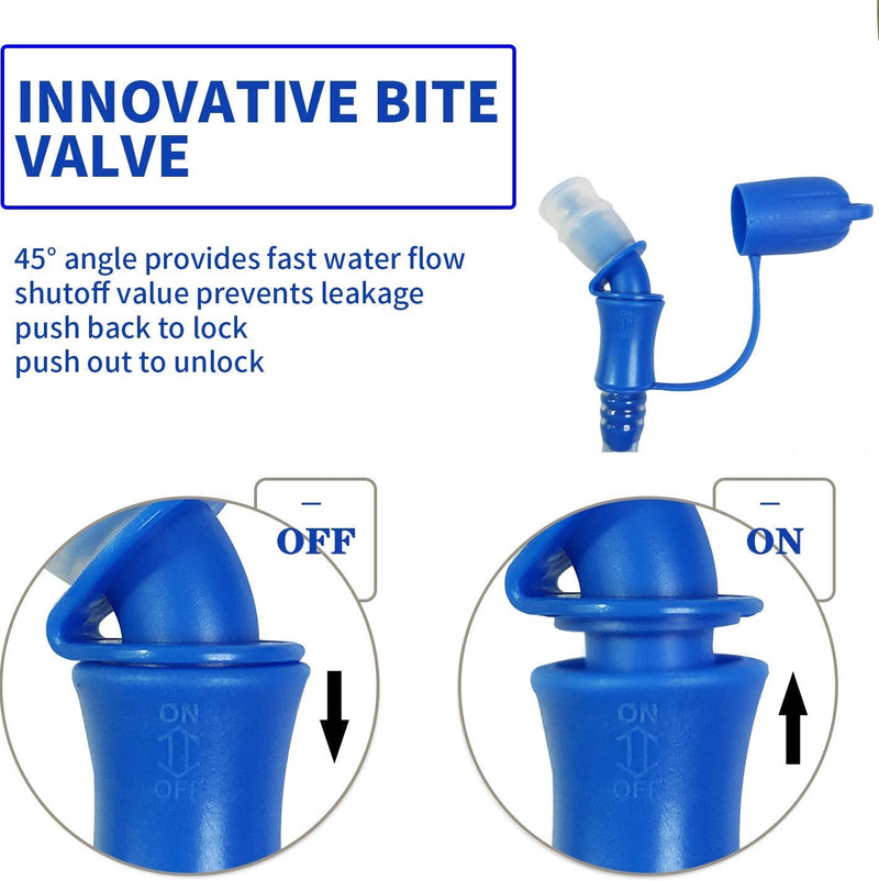 [Australia - AusPower] - KUREIDA Hydration Bladder 2 Liter Leak Proof Water Reservoir,BPA Free,Wide Opening, Military Water Bladder Combined with Hydration Backpacks for Biking Hiking Running Camping Climbing. 