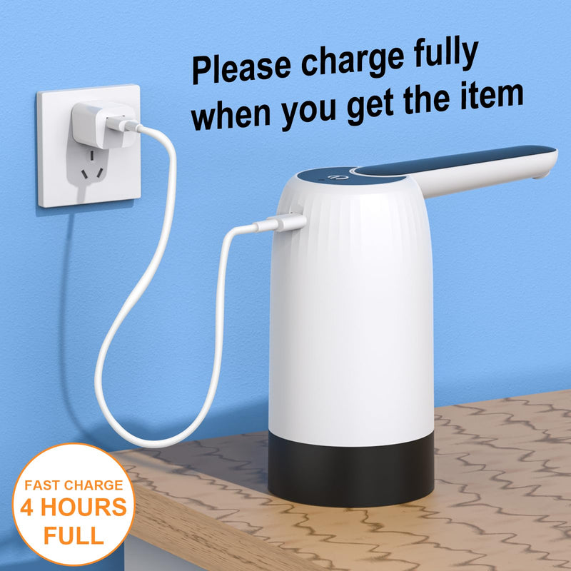 [Australia - AusPower] - 5 Gallon Jug Portable Water Dispenser Water Bottle Pump 5 Gallon Water Dispenser USB Charging Automatic Water Bottle Pump Electric Water Dispenser Water Bottle Switch 