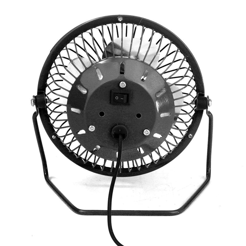 [Australia - AusPower] - ZOMTOP 4'' USB Mini Desk Fan Small Desktop Fan Quiet and Powerful Metal Design USB Powered (Black) 