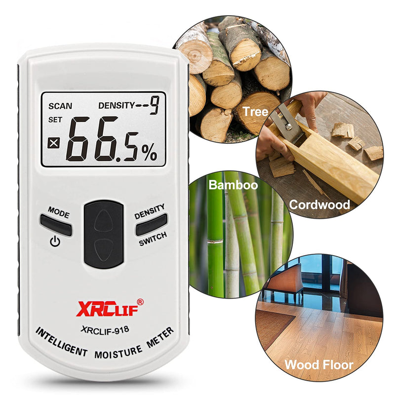 [Australia - AusPower] - Handheld Wood Moisture Tester Meter with LCD Display, To Measure the Percentage of Water in Firewood, Furniture, Floor, Building, Cordwood and Trees 