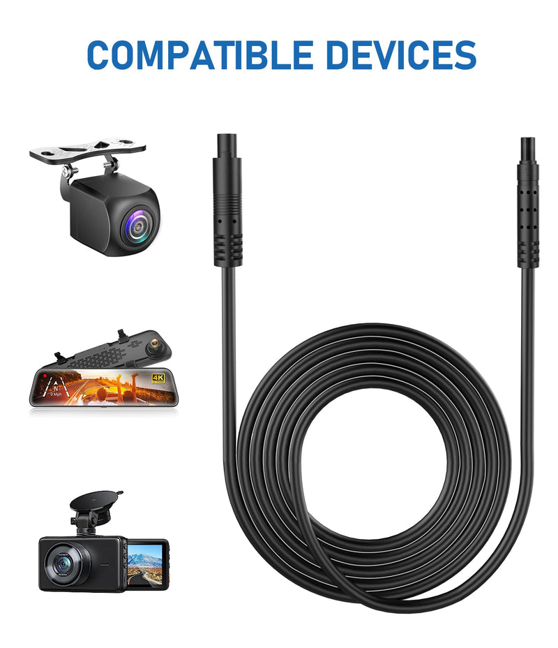 [Australia - AusPower] - YQMAJIM 4Pin Backup Camera Extension Cable, (10Ft 4P) Pure Copper Thicker Shield Dash Cam Rear View Camera Extension Cord, Mirror Dashcam Rear Camera Extension Cable, Reverse Camera Extension Wire 4Pin-10Ft 