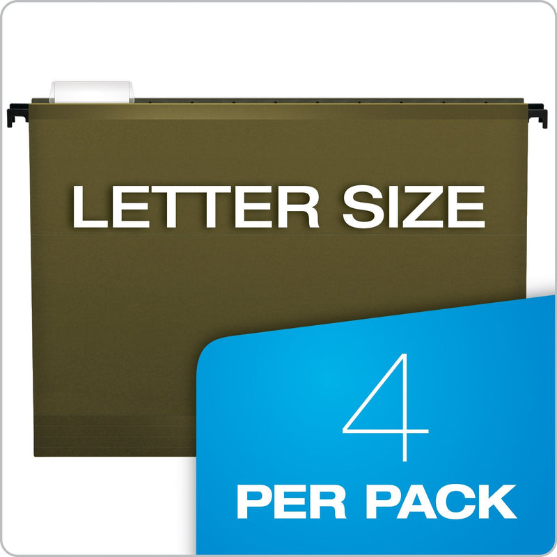 [Australia - AusPower] - Pendaflex SureHook Reinforced Extra Capacity Hanging Pockets, Letter Size, Standard Green, 4/PK (09217) 