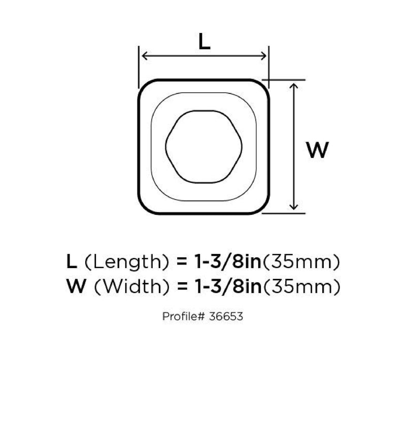 [Australia - AusPower] - Amerock | Cabinet Knob | Clear/Golden Champagne | 1-3/8 inch (35 mm) Length | Glacio | 1 Pack | Drawer Knob | Cabinet Hardware Square 