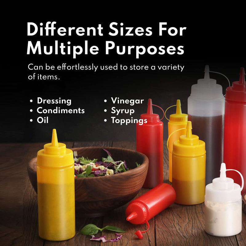 [Australia - AusPower] - New Star Foodservice 26146 Squeeze Bottles, Plastic, 12 oz, Clear, Pack of 6 12 oz 6-Pack 