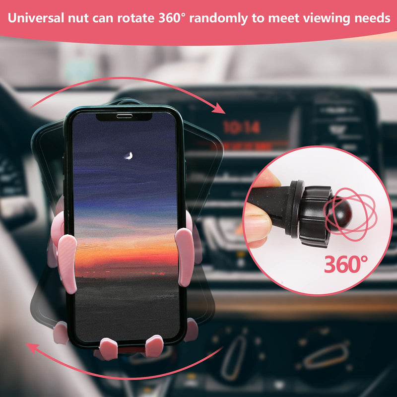 [Australia - AusPower] - Cartoon Air Vent Car Mount Holder Mount Compatible with 4.0-6.5 Inch Mobile Phone Phone Mount Car Phone Mount (Bear, Pink) bear 