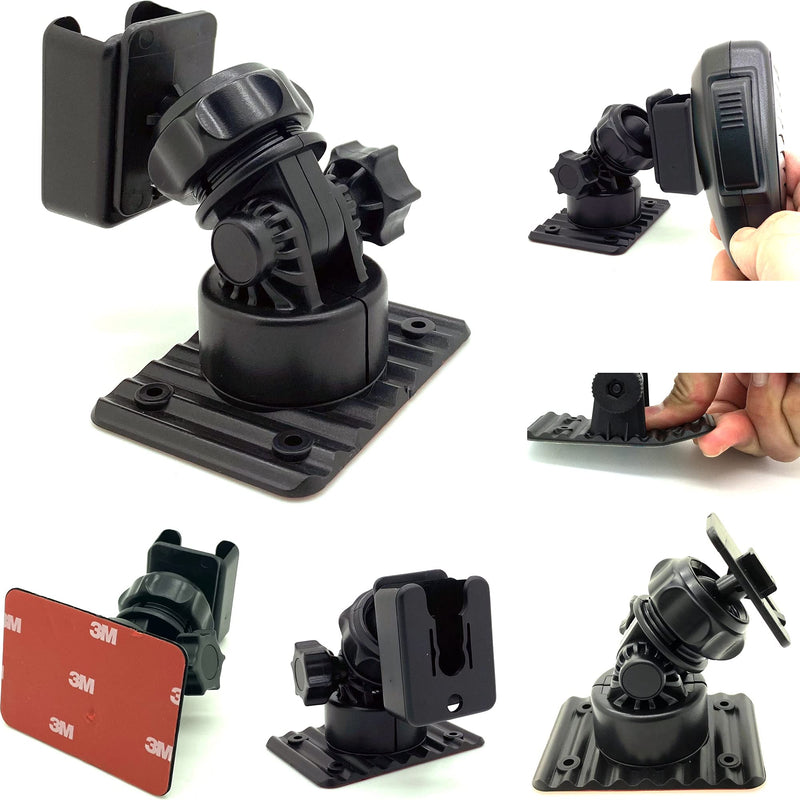 [Australia - AusPower] - LycoGear Multi Angle Adhesive Dashboard and Console Holder Mount for All Ham CB Radio Microphone Mic Hanger with Adhesive Back, Pre Drill Holes & Single T Tab Connection, MT-D9+KLP-X2 