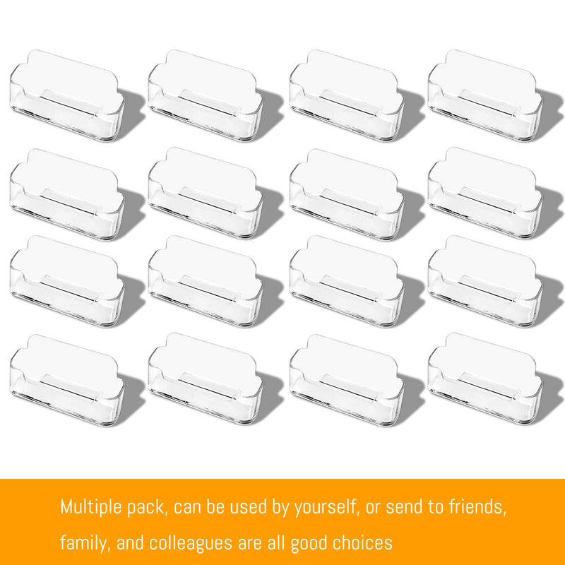 [Australia - AusPower] - DMFLY 16 Pack Business Card Holder for Desk, Acrylic Business Card Holder Clear Plastic Business Card Stand Desktop Business Card Holders for Exhibition, Home & Office, Fits 30-50 Business Cards 