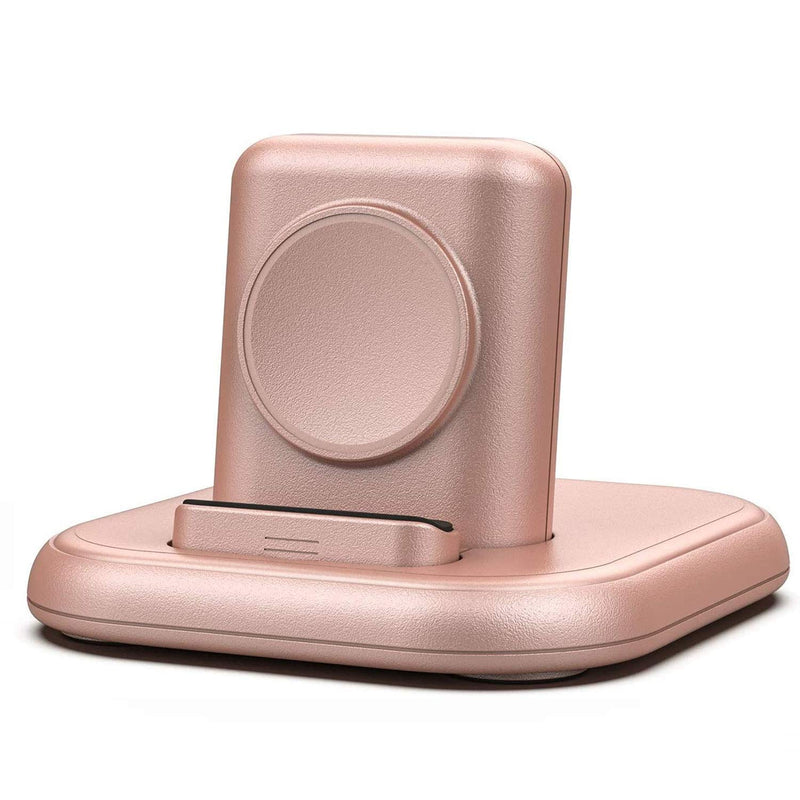 [Australia - AusPower] - LUKKAHH Charger Stand for Apple Watch,Magnetic Wireless Charging Station,Compatible with iWatch Apple Watch SE Series 6/5/4/3/2/1/44mm/42mm/40mm/38mm,Night Stand Charging Dock - Rose Gold… 