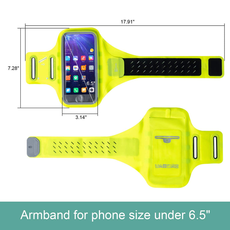 [Australia - AusPower] - Running Cellphone Armband, 5.5" 3D Green Gym Runing Workout Exercise Pouch Phone Holder Arm Band Case with Extra Pocket for Keys, Compatible for iPhone 6/6S/8/7 Plus 