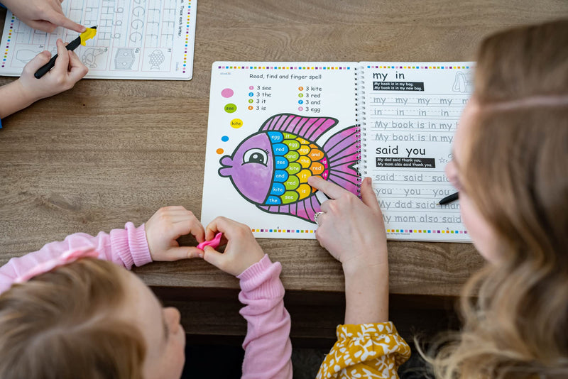 [Australia - AusPower] - Premium Edition 11x8.5 Inch EliteKids Large Magic Practice Copybook for Kids Alphabet + Sight Words 2-set, Kindergarten Magical Handwriting Workbooks, Tracing Letters for Kids Ages 3-5 Copy Book. ABC and Sight Words 2-Book Set 