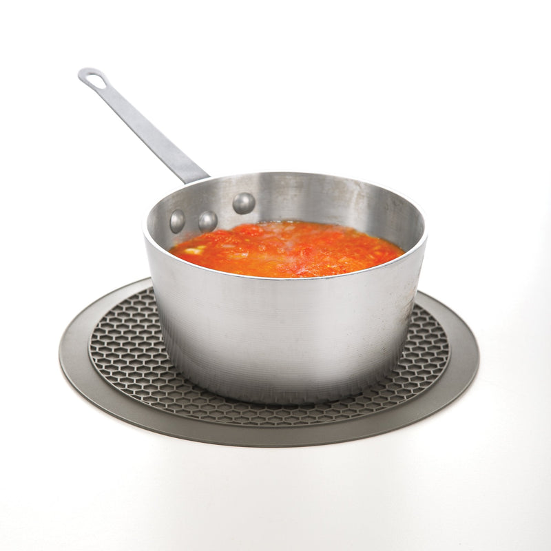 [Australia - AusPower] - Prep Solutions 100% Silicone Heat Resistant Multifunctional Mat, 12" Diameter, Gray, 1 Piece 
