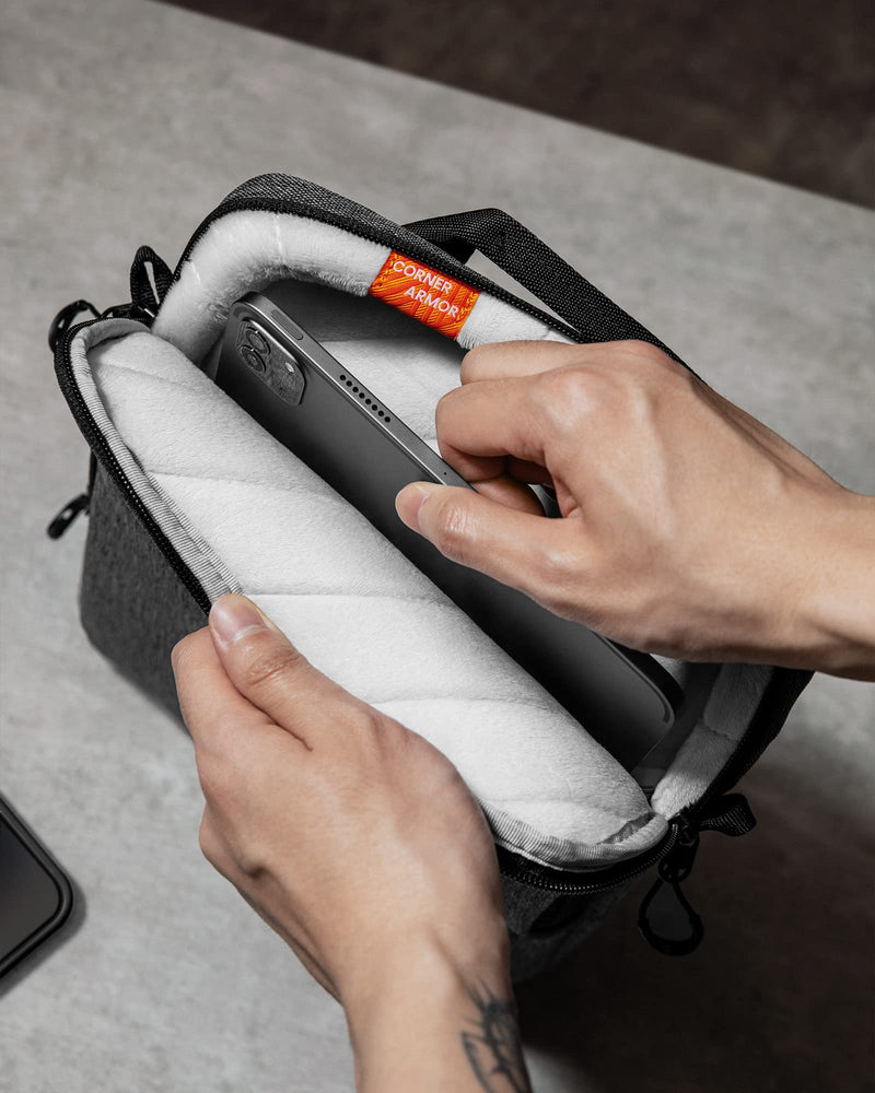 [Australia - AusPower] - tomtoc Tablet Shoulder Bag for 12.9-inch New iPad Pro M2&M1 2022-2018 with Magic Keyboard and Smart Keyboard Folio, Surface Pro 8/X/7+/7/6/5, Spill-Water Resistant Cordura Fabric Tablet Sleeve 