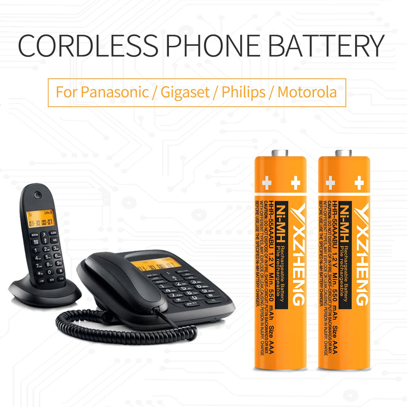 [Australia - AusPower] - yxzheng AAA Battery 8PCS 1.2V 550mAh Rechargeable NI-MH HHR-55AAABU Compatible with Panasonic Cordless Wireless Phone Telephone Handset DECT 6.0 
