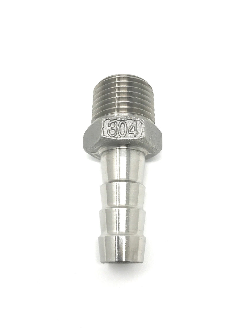 [Australia - AusPower] - CONCORD 304 Stainless Steel 1/2" Barb Hose to 1/2" NPT Home Brew Fitting. 2 Pack 
