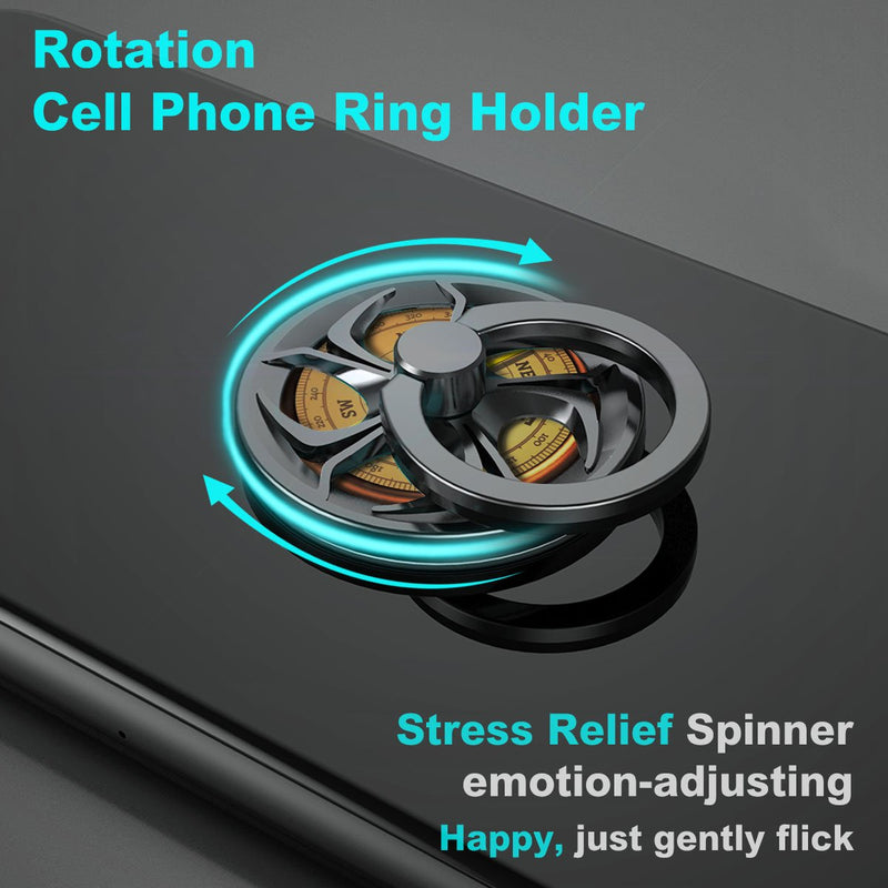 [Australia - AusPower] - Anti-Anxiety Finger Ring Stand, ebulous 360° Rotation Spinner Mobile Cell Phone Ring Stand Holder with Grip Kickstand Universal [Washable/Reusable] for iPhone/iPad/Samsung Note/Tablets etc (Gold)… Gold 