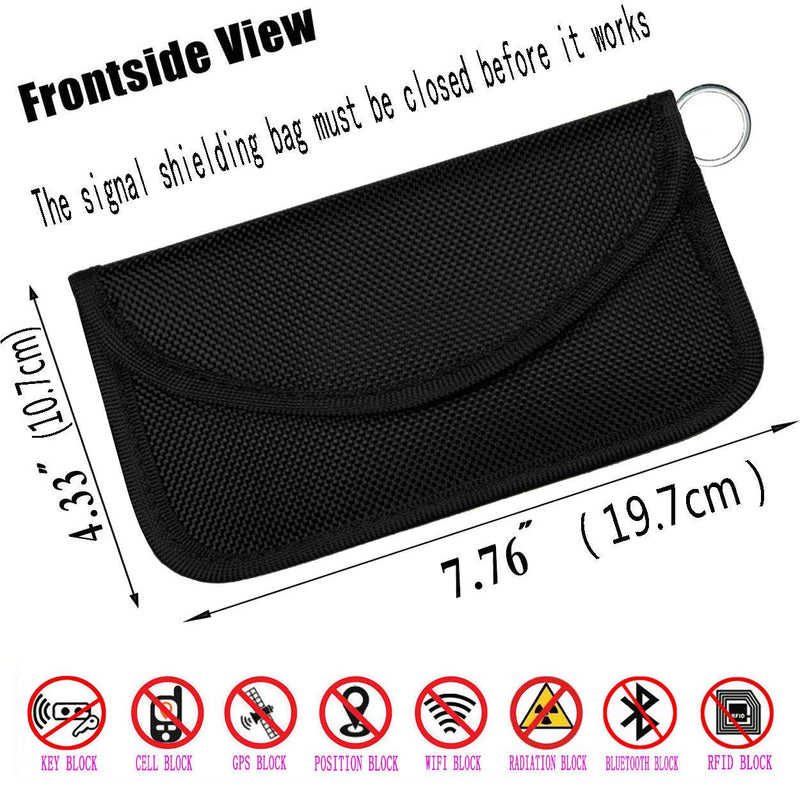 [Australia - AusPower] - Best Faraday Bag,100% Anti-Spying Anti-Tracking GPS RFID Signal Blocker Bag for Cell Phone Privacy Protection and Car Key FOB， Healthy Handset Privacy Protection Travel & Data Security(Black) Blue 