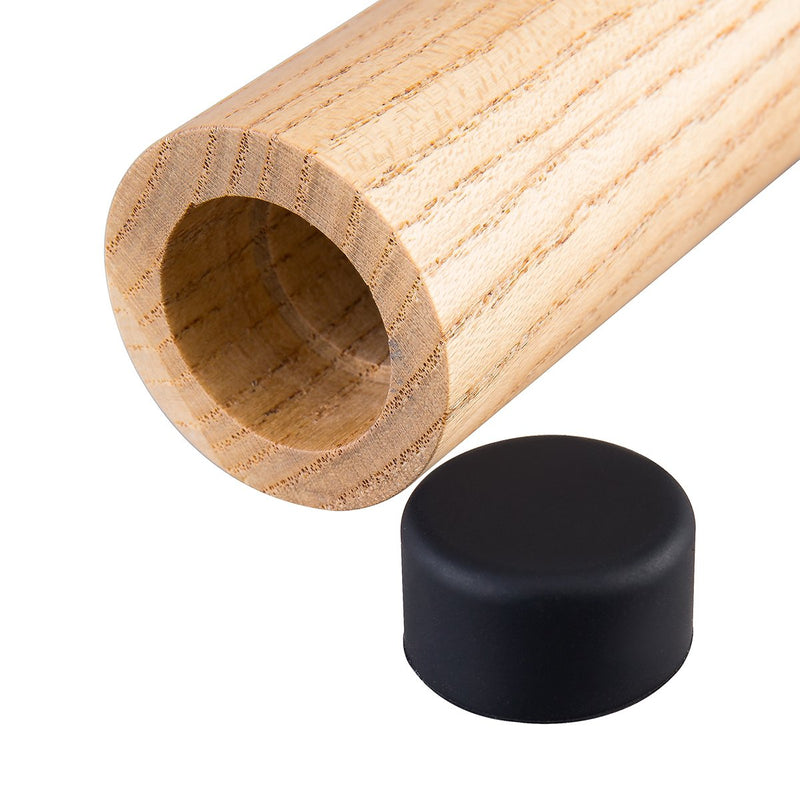 [Australia - AusPower] - 3HQ Wood Salt and Pepper Grinder Set of 2 - Wooden Salt and Pepper Shakers with Adjustable Ceramic Rotor - Pepper Mill and Salt Mill (Black and White) 