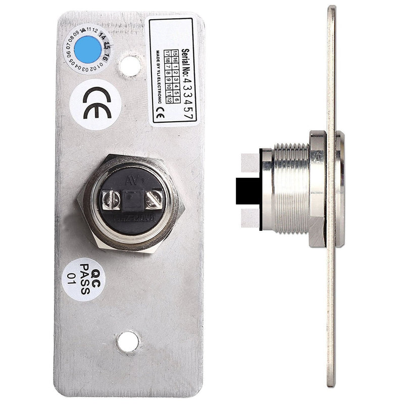 [Australia - AusPower] - UHPPOTE Momentary Push to Exit Button Switch NO/COM Output Stainless Steel Panel for Access Control Hollow Door 