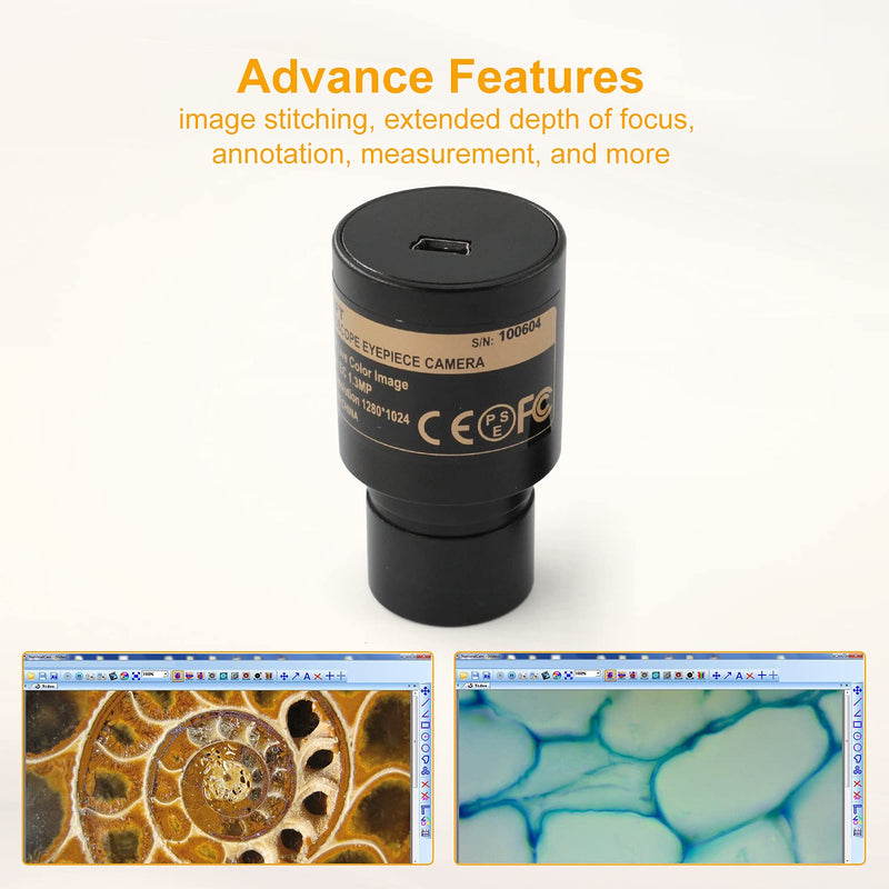 [Australia - AusPower] - Swift 1.3 Megapixel Digital Camera for Microscopes, Eyepiece Mount, USB 2.0 Connection, Color Photography and Video, Windows and Mac Compatible 