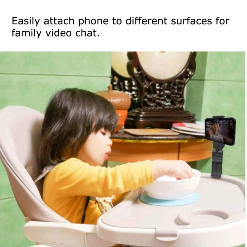 [Australia - AusPower] - Universal Airplane in Flight Phone Mount. Handsfree Phone Holder for Desk with Multi-Directional Dual 360 Degree Rotation. Pocket Size Travel Essential Accessory for Flying. US Patented and Protected. 1 Unit 