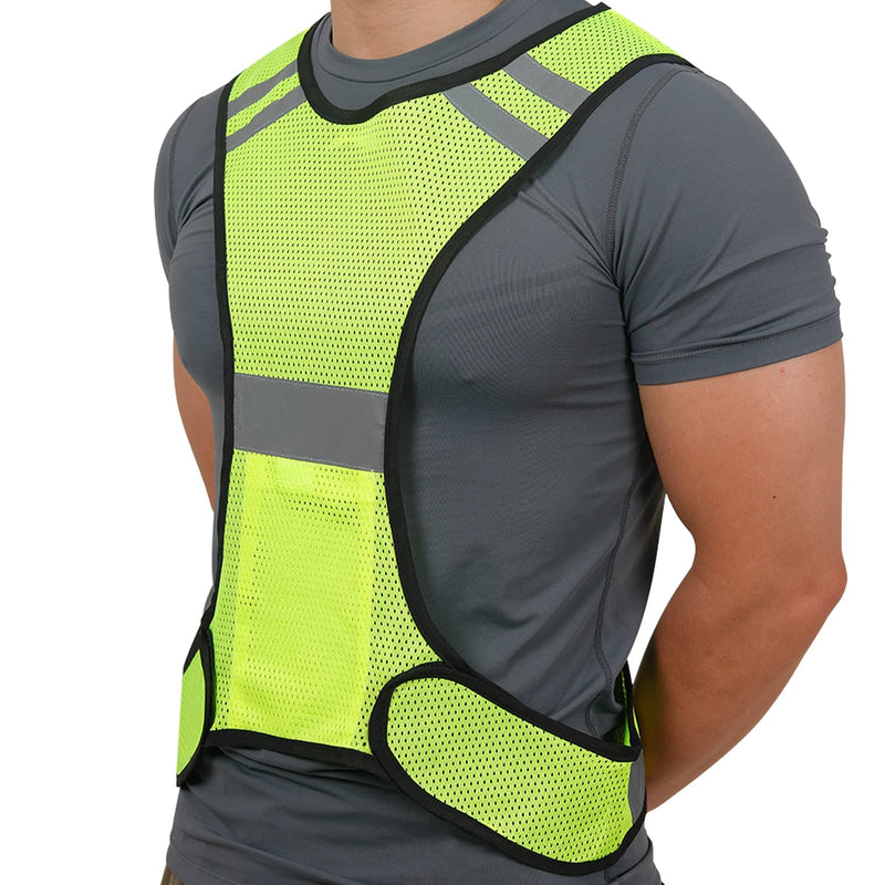 [Australia - AusPower] - TCCFCCT Reflective Safety Running Vest for Men Women Running Gear for Walking at Night 2Pack Yellow 