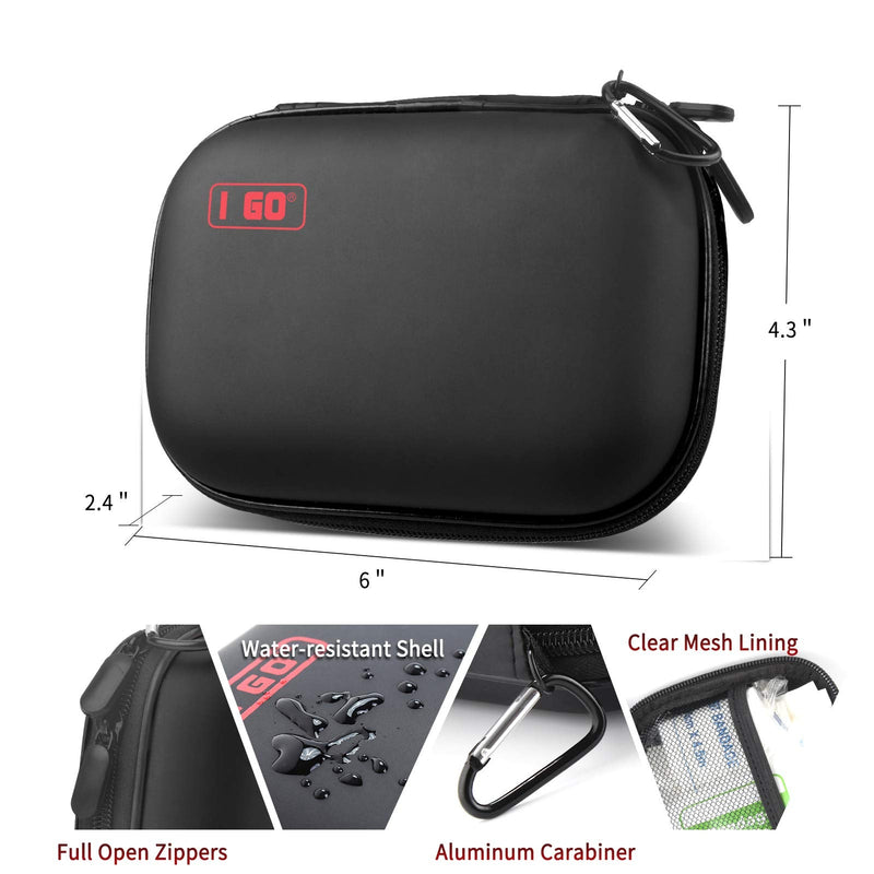 [Australia - AusPower] - I GO 85 Pieces Hard Shell Mini Compact First Aid Kit, Small Personal Emergency Survival Kit for Travel Hiking Camping Backpacking Hunting Marine Car Black 