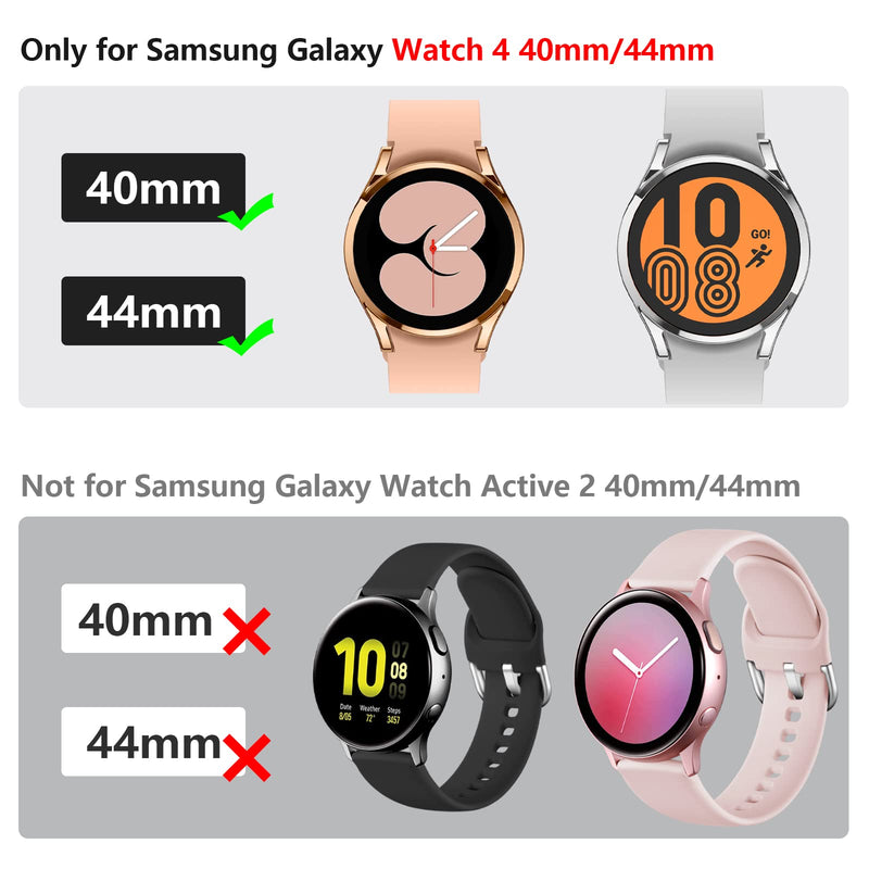 [Australia - AusPower] - GEAK 3 Pack Compatible with Samsung Galaxy Watch 4 Case 44mm, Thin Soft Flexible TPU Plated All-Around Screen Protector Cover Case for Samsung Galaxy Watch 4 Smart Watch 44mm Black/Clear/Silver 