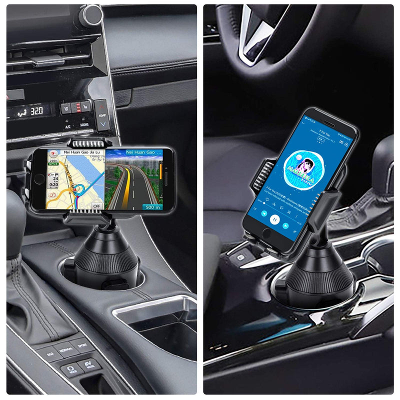 [Australia - AusPower] - Car Cup Holder Phone Mount,Universal Smart Adjustable Automobile Cell Phone Mount for iPhone 13/12 11 pro/Xs/Max/X/XR/8/7Plus Samsung Galaxy S20/S10 Note Nexus Sony/HTC/Huawei/LG/Smartphones gray-short 