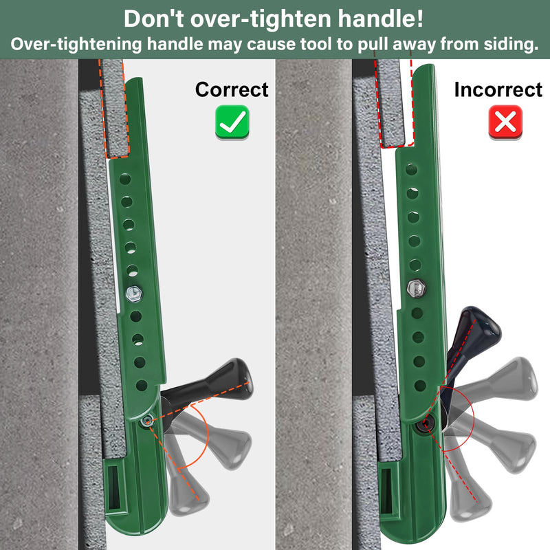 [Australia - AusPower] - Drusolell Siding Installation Tools Compatible with 5/16- Inch Fiber Cement Siding, Siding Mounting Kit with Adjustable Reveals, Lap Siding Gauge Made of Polycarbonate Body, Green 5/16-Inch 