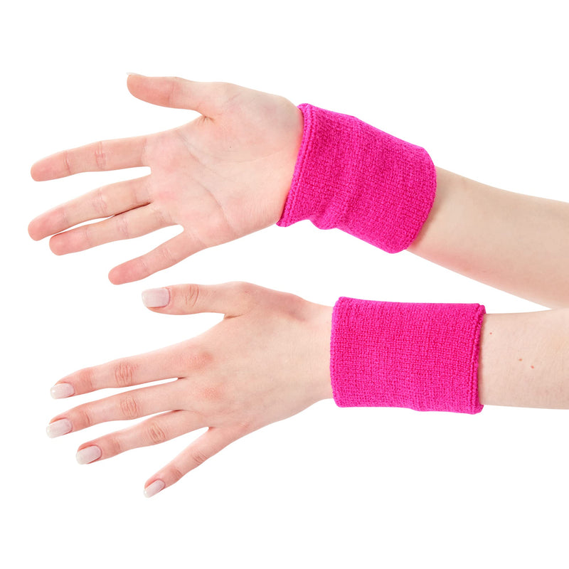 [Australia - AusPower] - Mallofusa ? 12 Pairs Colorful Cotton Sweatbands Sports Basketball Wristband Athletic Wrist Sweat Bands for Gym Yoga Tennis Etc. 