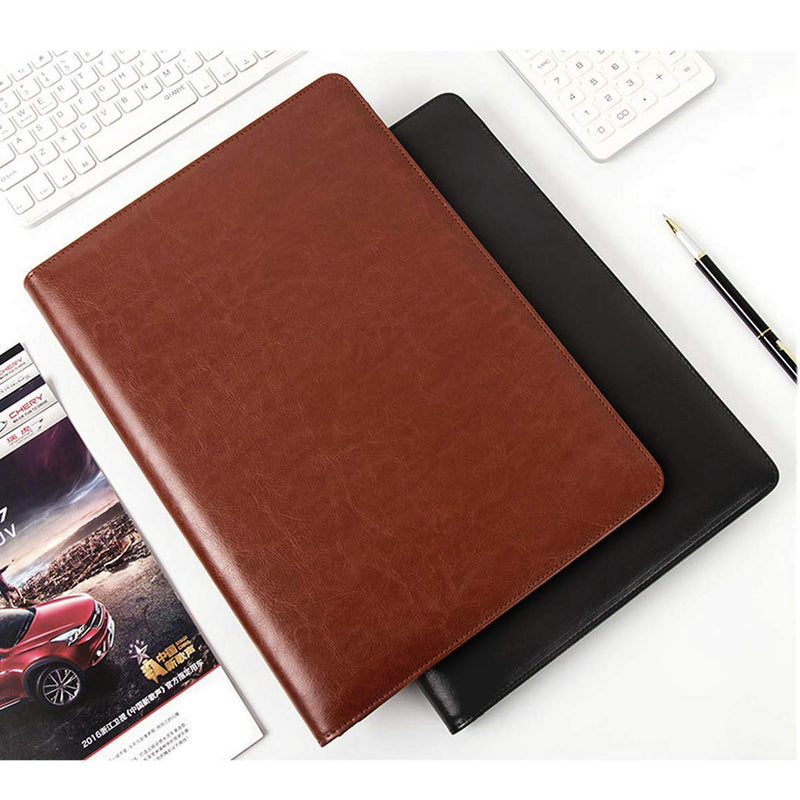 [Australia - AusPower] - WAVEYU Portfolio Case, Business Portfolio Folder, Padfolio Cover, Conference/Resume/Legal Document Organizer with Letter/A4 Size Clipboard Hardboard, Business Card Holders, Document Sleeve, Black 