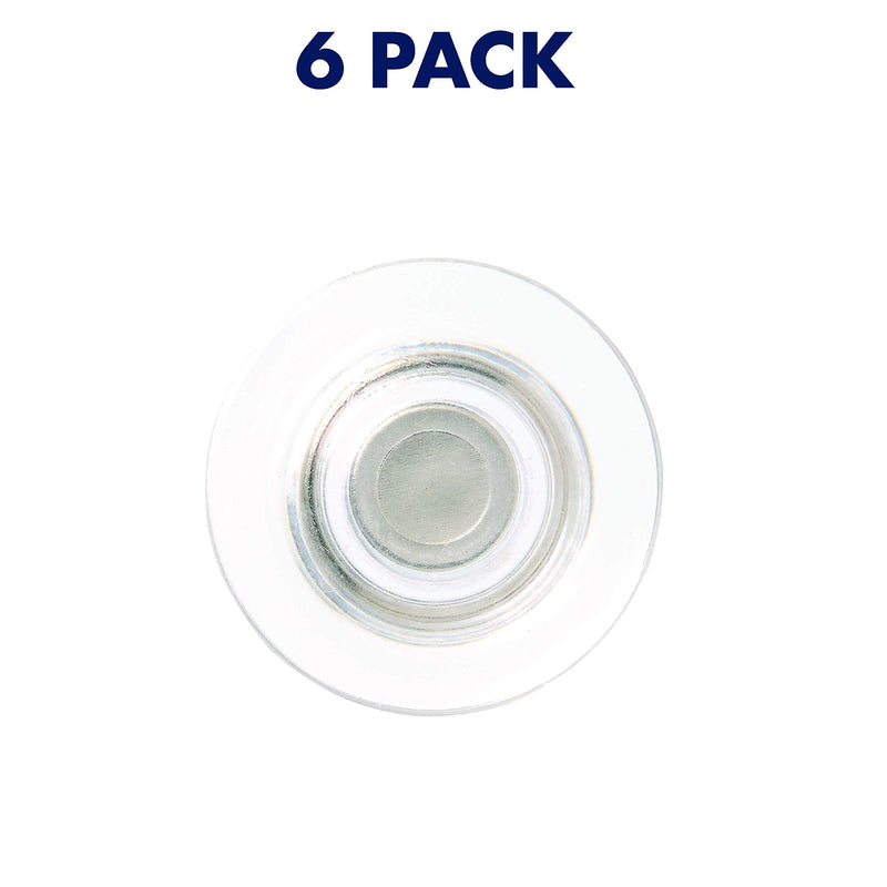 [Australia - AusPower] - Quartet Strong Magnets, Glass Whiteboard, Dry Erase Board, Large, Clear Rare Earth Magnets, 6 Pack (85391) 