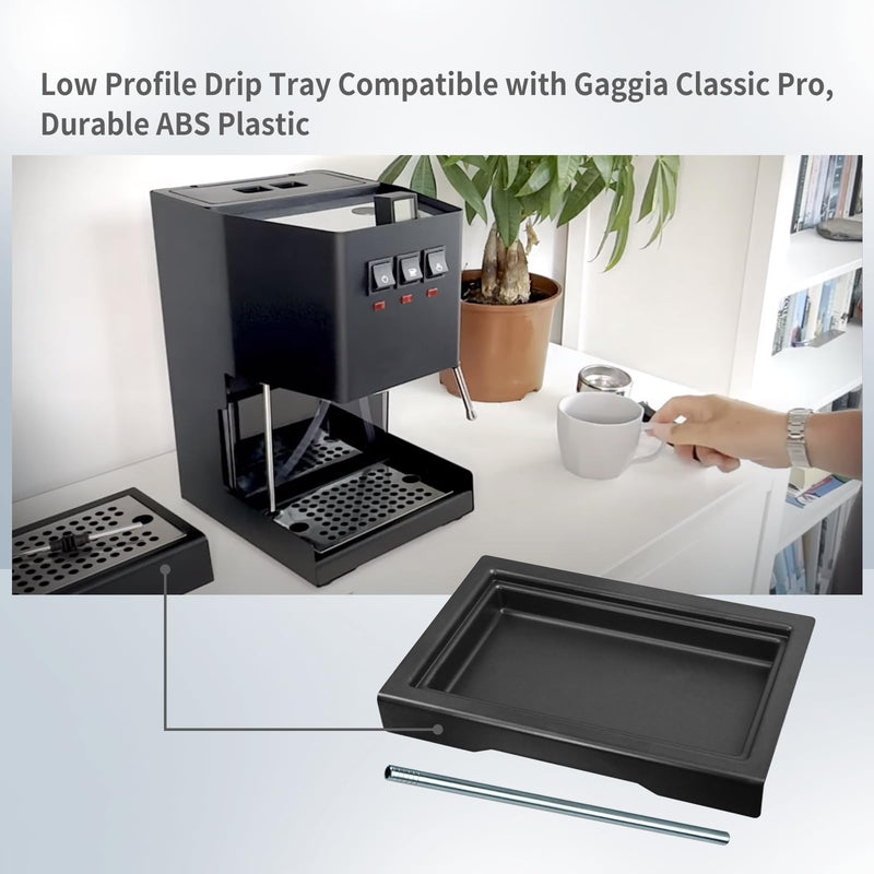 [Australia - AusPower] - XQK Low Profile Drip Tray Compatible with Gaggia Classic Pro,heat-resistent ABS plastic 