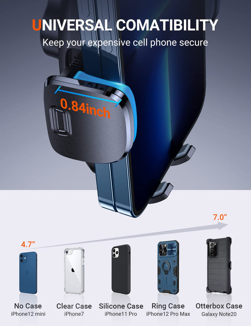 [Australia - AusPower] - TORRAS Car Phone Holder Mount, [Heavy Duty] Cell Phone Holder for Car Dashboard Windshield Air Vent, Car Phone Mount Cell Phone Car Mount Compatible with iPhone 13 12 Pro Max Galaxy Note S21 Ultra 