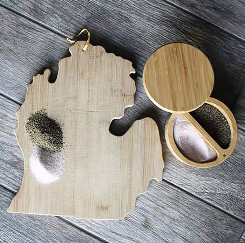 [Australia - AusPower] - Relative Foods 2 Compartment Bamboo Duet; Set includes Himalayan Pink Salt and Pepper 