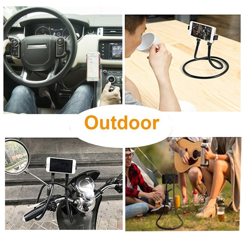 [Australia - AusPower] - Lazy Neck Phone Holder Hand-free Rotating Vertical Horizontal Gooseneck Multiple Function Mounts - for Cell Phone,Tablet,iPad,Kindle,iPhone,Samsung,and Other Smartphone Devices Multi Angle Holder 